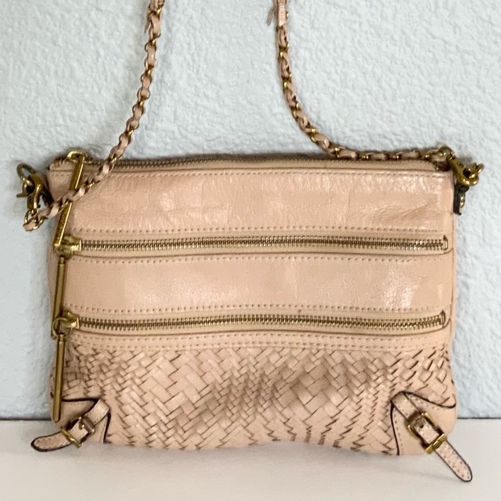 ELLIOT LUCCA MESSINA WOVEN LEATHER CROSSBODY BAG